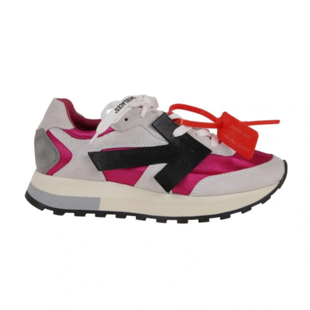 Off-White Pink and Black Sneakers - Picture 1 of 8